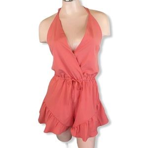NWT Loveriche Strapy Coral Romper Sz S